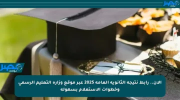 الآن.. رابط نتيجة الثانوية العامة 2025 عبر موقع وزارة التعليم الرسمي وخطوات الاستعلام بسهولة